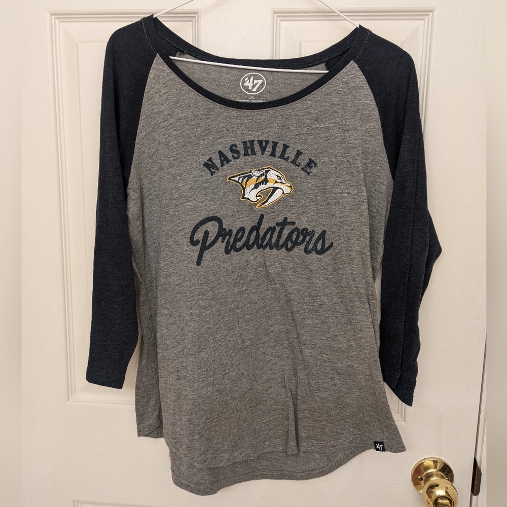 Nashville Predators women's baseball tee